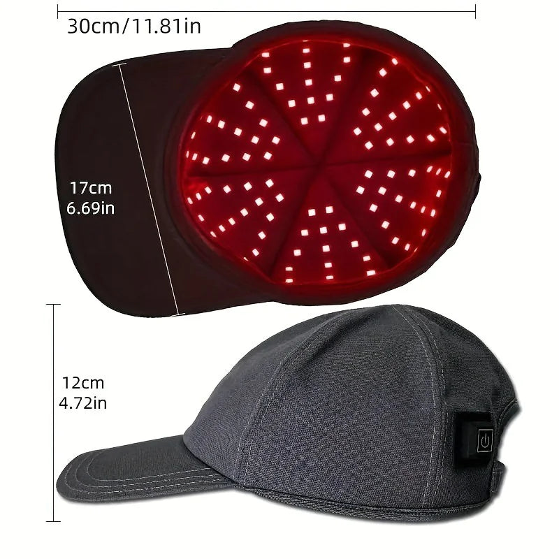 Inside of the LED cap showing the red light diode array