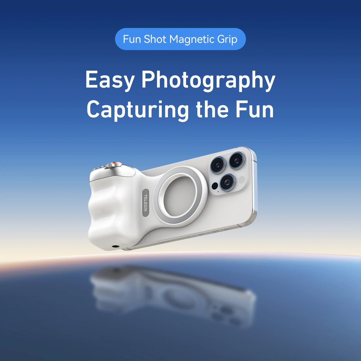 Magnetic phone camera holder for easy photography and fun capturing with smartphone.