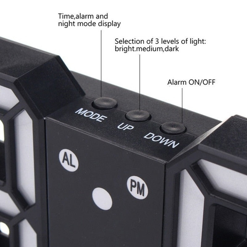 Aurora Holographic LED Clock — alternate product view 3