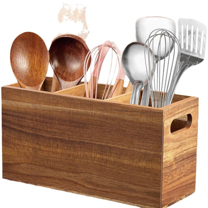 Wooden storage box for home kitchen