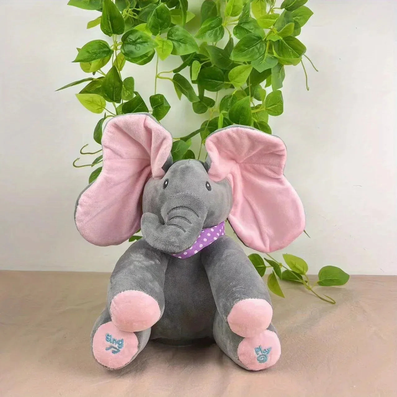 Animated Singing Elephant Plush Toy – Cute Stuffed Animal with Moving Ears, Interactive Electric Toy for Babies & Kids Gift