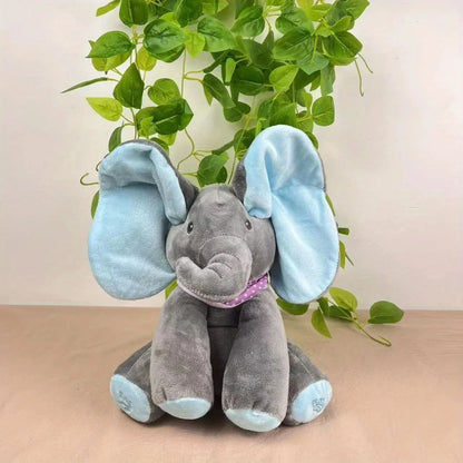 Animated Singing Elephant Plush Toy – Cute Stuffed Animal with Moving Ears, Interactive Electric Toy for Babies & Kids Gift
