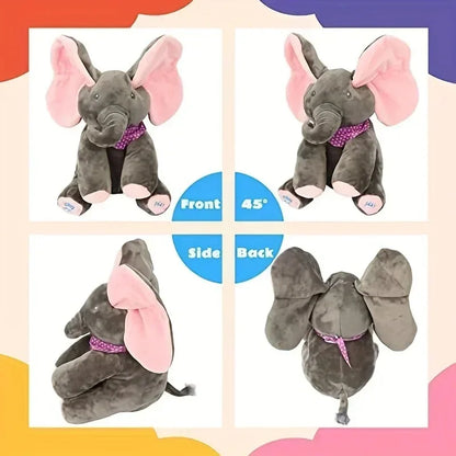 Animated Singing Elephant Plush Toy – Cute Stuffed Animal with Moving Ears, Interactive Electric Toy for Babies & Kids Gift