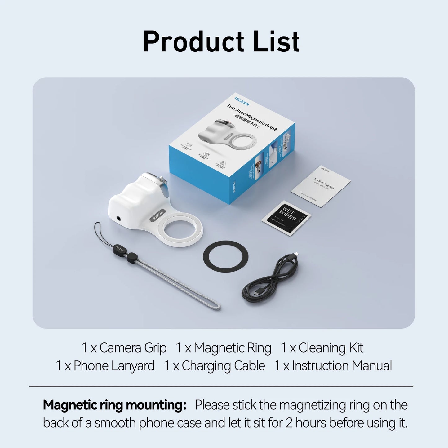 Magnetic Phone Camera Shoot Hand Grip Universal Smart Phone Holder Shooting Aid Remote Control Handle for Iphone & Andriod