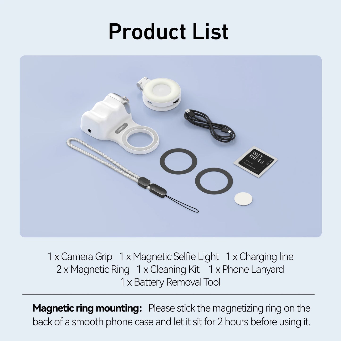 Magnetic Phone Camera Shoot Hand Grip Universal Smart Phone Holder Shooting Aid Remote Control Handle for Iphone & Andriod