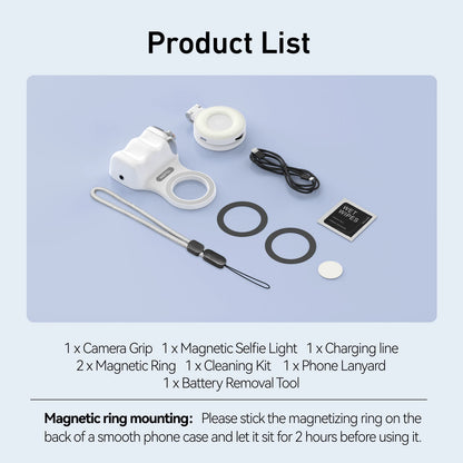 Magnetic Phone Camera Shoot Hand Grip Universal Smart Phone Holder Shooting Aid Remote Control Handle for Iphone & Andriod