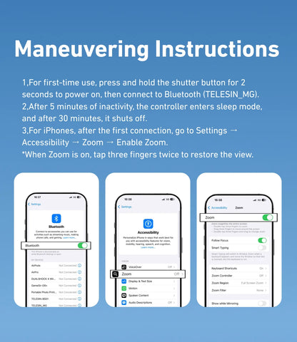 Magnetic Phone Camera Shoot Hand Grip Universal Smart Phone Holder Shooting Aid Remote Control Handle for Iphone & Andriod