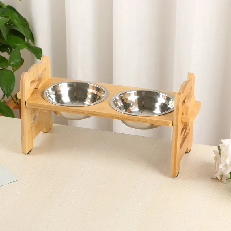 The Elevate Bamboo Pet Feeder — alternate product view 8