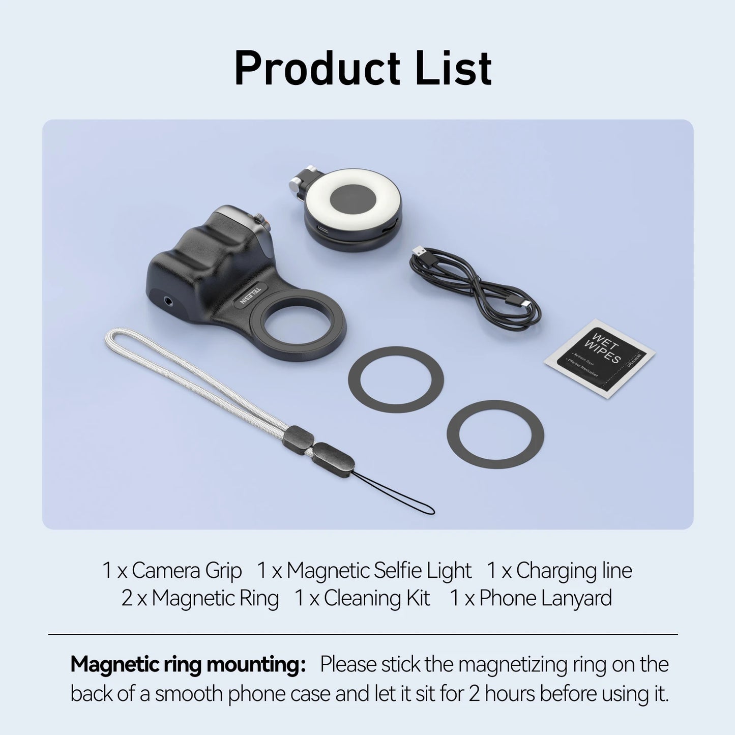 Magnetic Phone Camera Shoot Hand Grip Universal Smart Phone Holder Shooting Aid Remote Control Handle for Iphone & Andriod