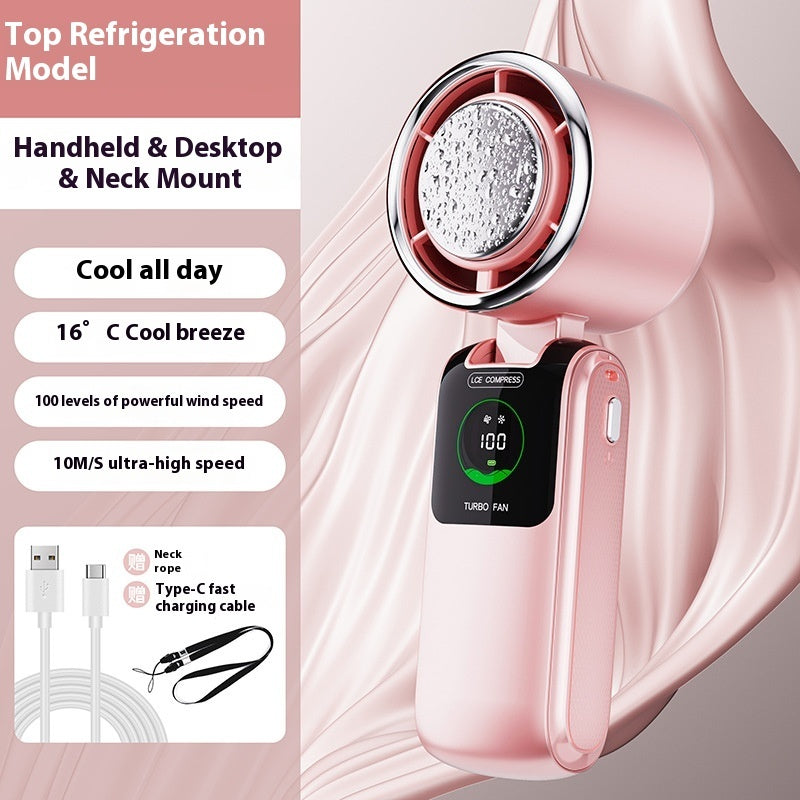 New Ice Pack High-Speed Handheld Fan